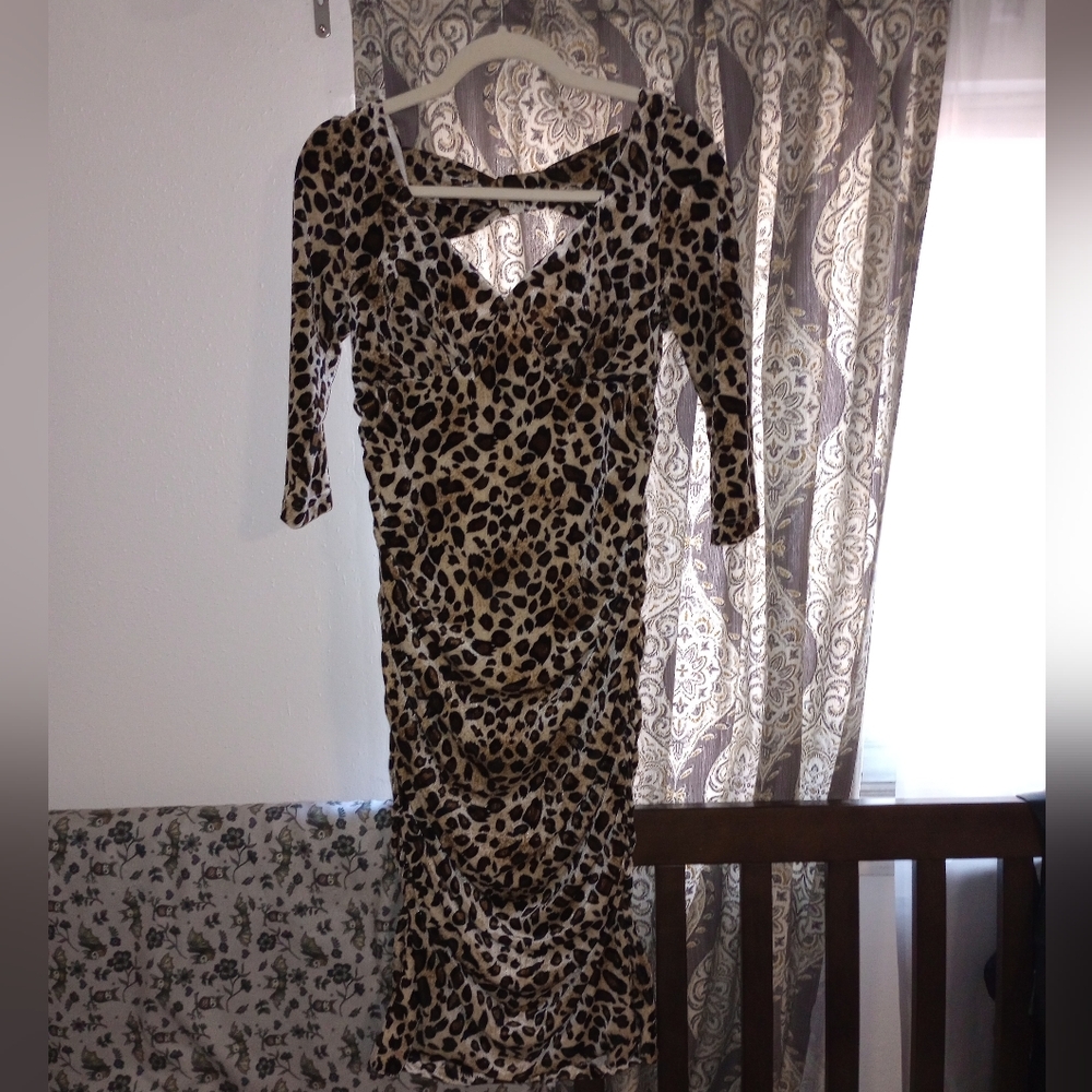 Voodoo Vixen Velvet Leopard Dress